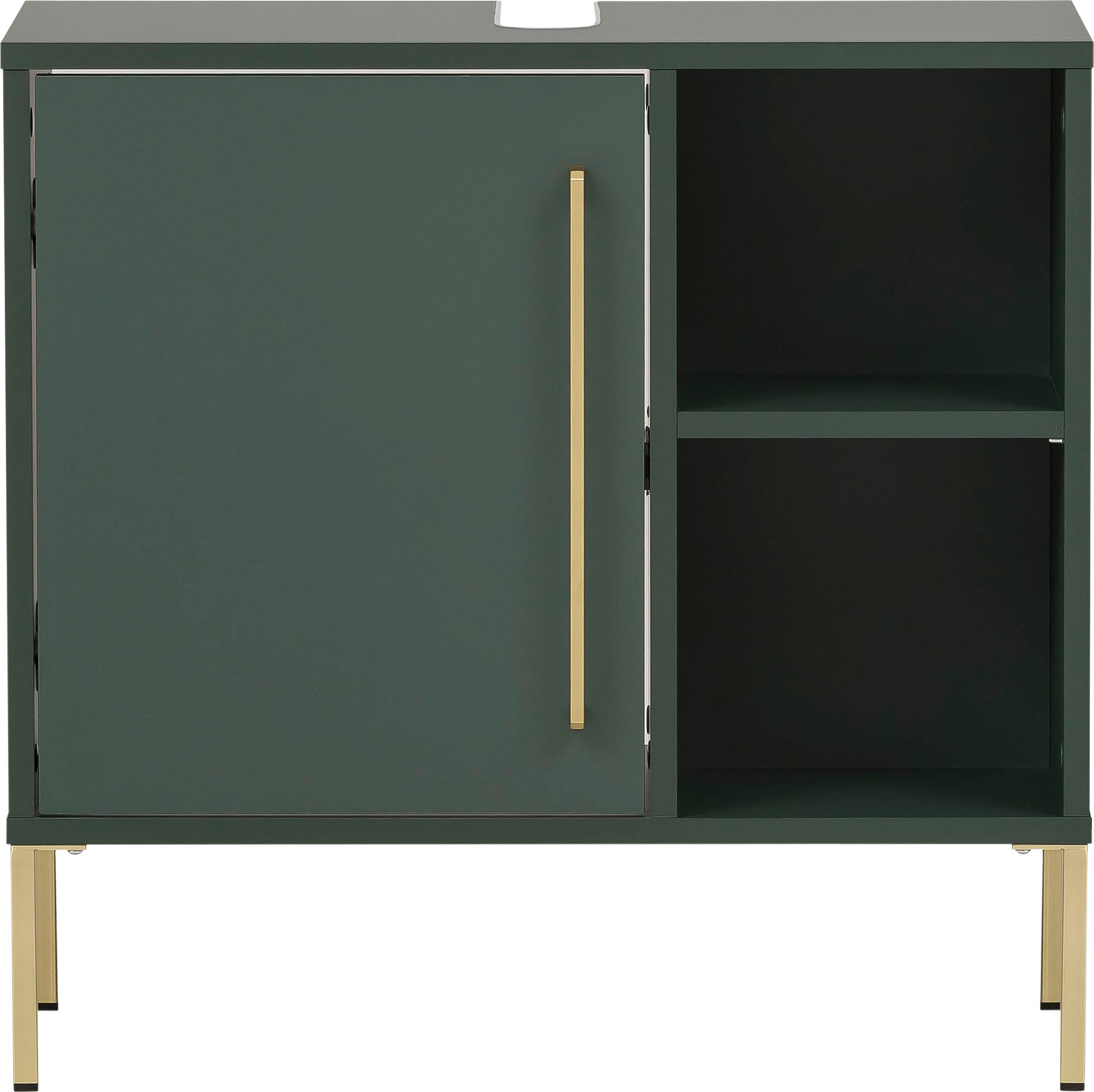 welltime Waschbeckenunterschrank »Kent mit goldfarbenen Griffen« Breite 65,3 cm, made in Germany