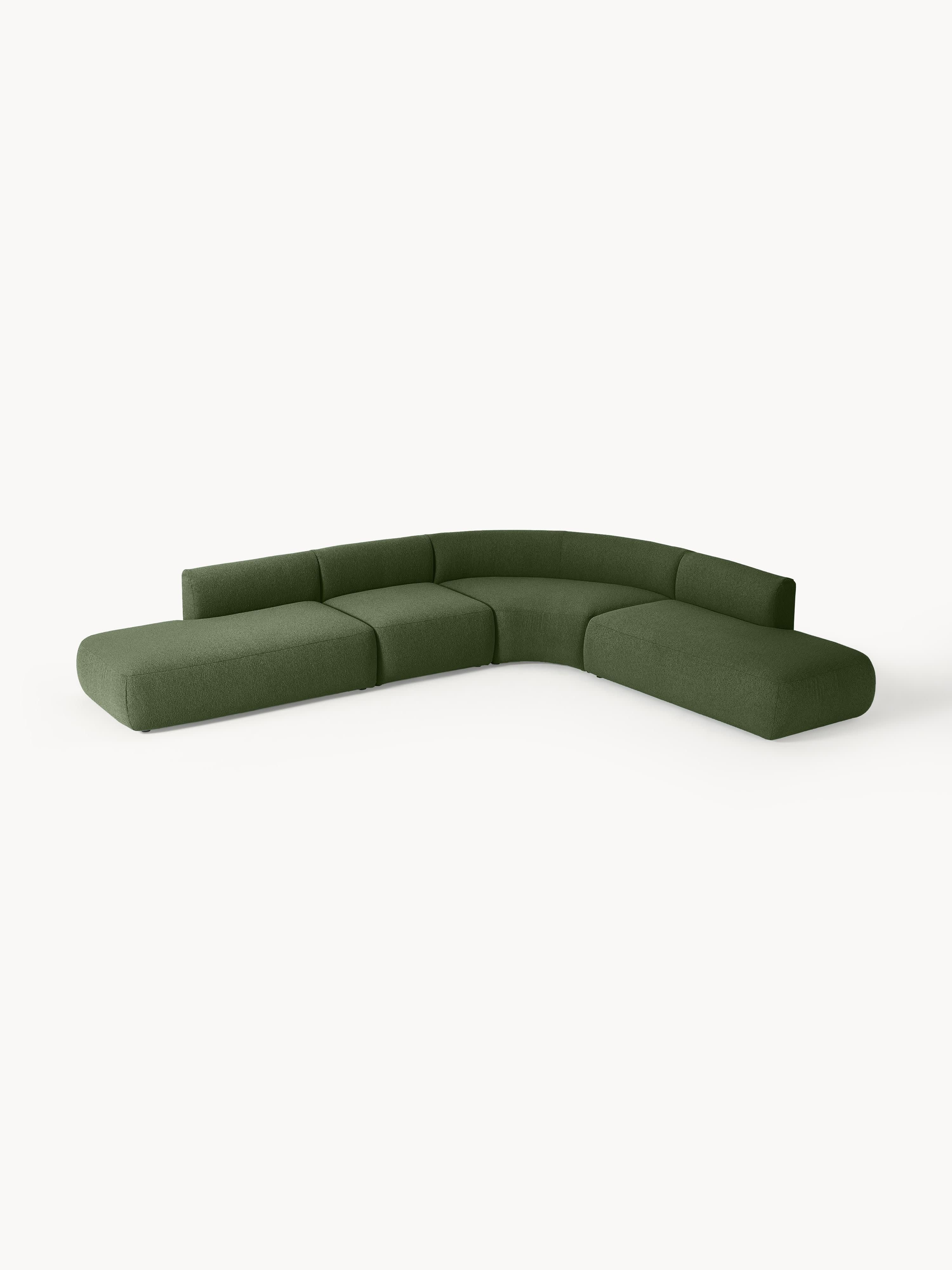 Modulaire bouclé hoekbank Sofia (4-zits)