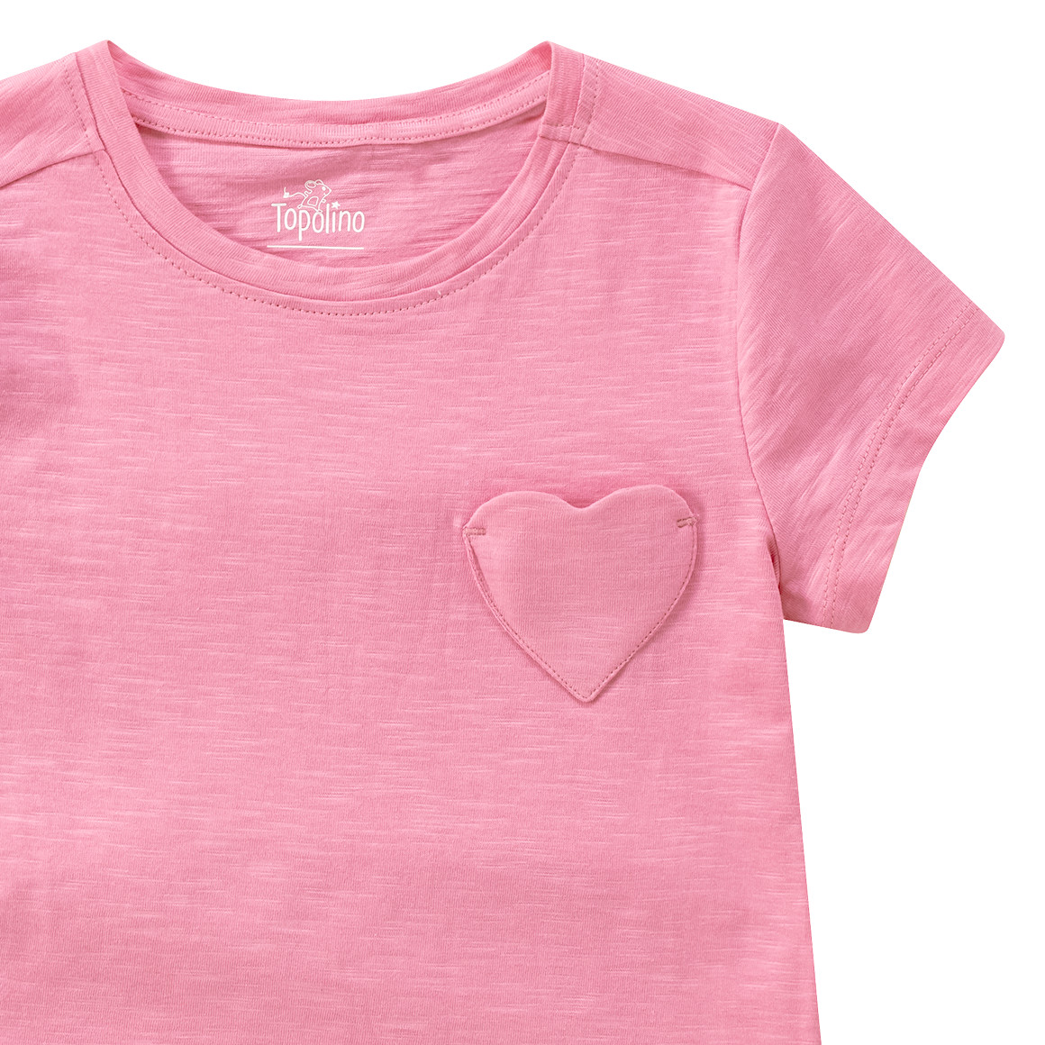 Topolino Mädchen T-Shirt mit Herz-Tasche rosa