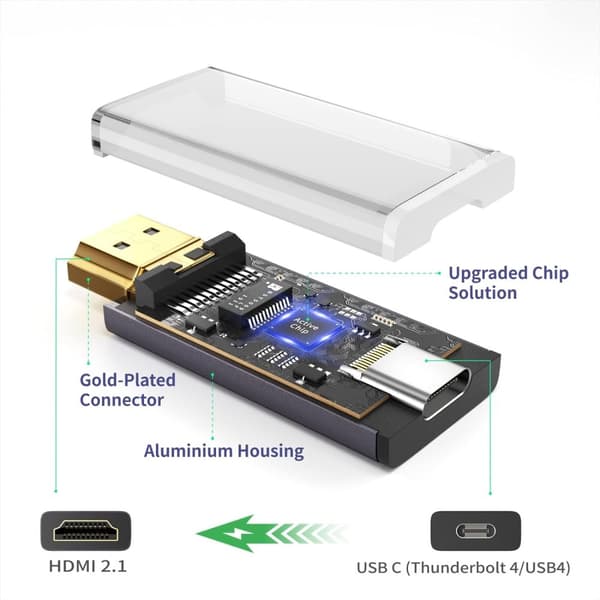 NÖRDIC USB-C til HDMI 8K60Hz adapter