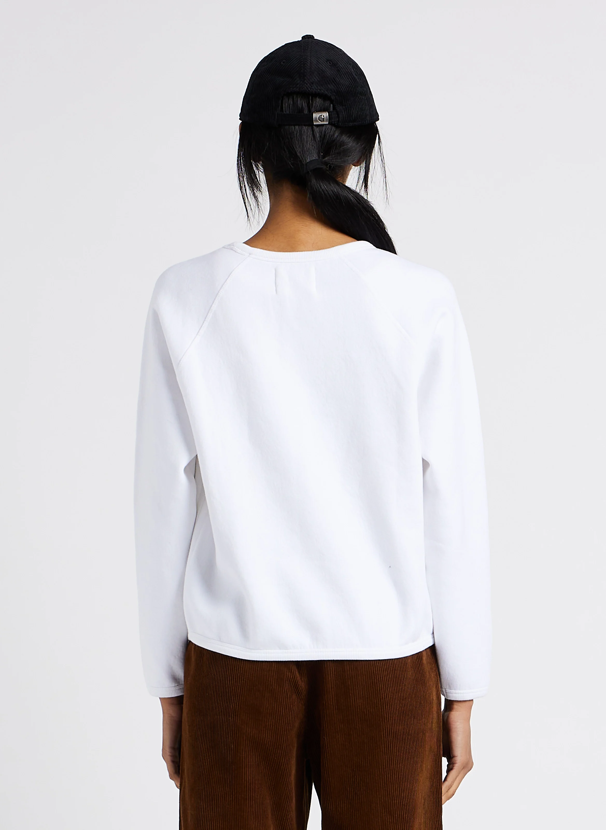 SHINE - Sweat ample col rond sérigraphié en coton mélangé| Blanc
