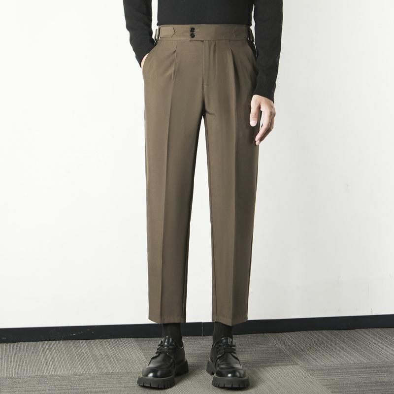 Loansk - Hoge taille effen rechte broek