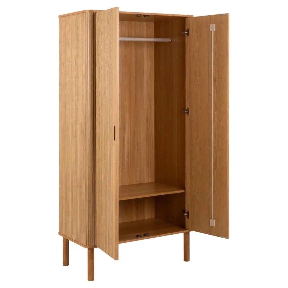 Kledingkast Naturel Eiken Fineer - 100x55x200cm - Rustam