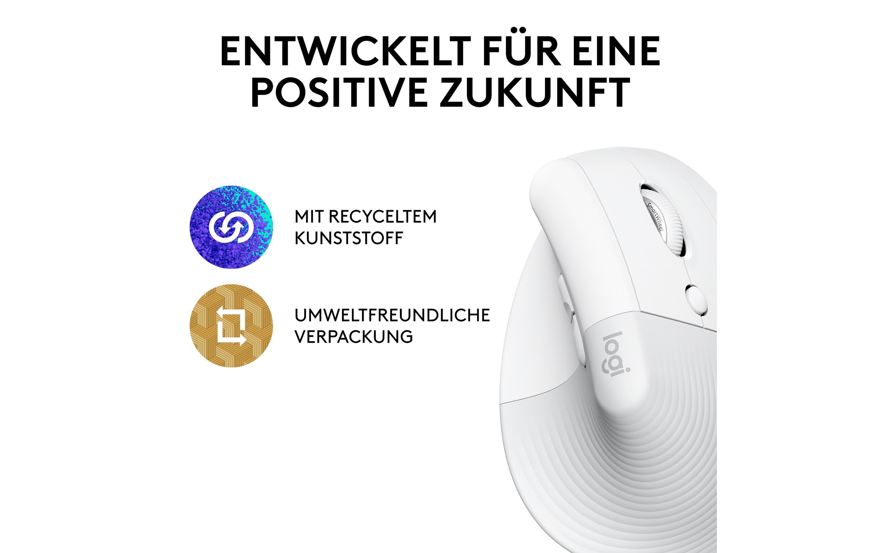 Ergonomische Maus Lift Off-whiteKomfortable ergonomische Maus mit vertikalem Design für kleine bis mittelgrosse Hände