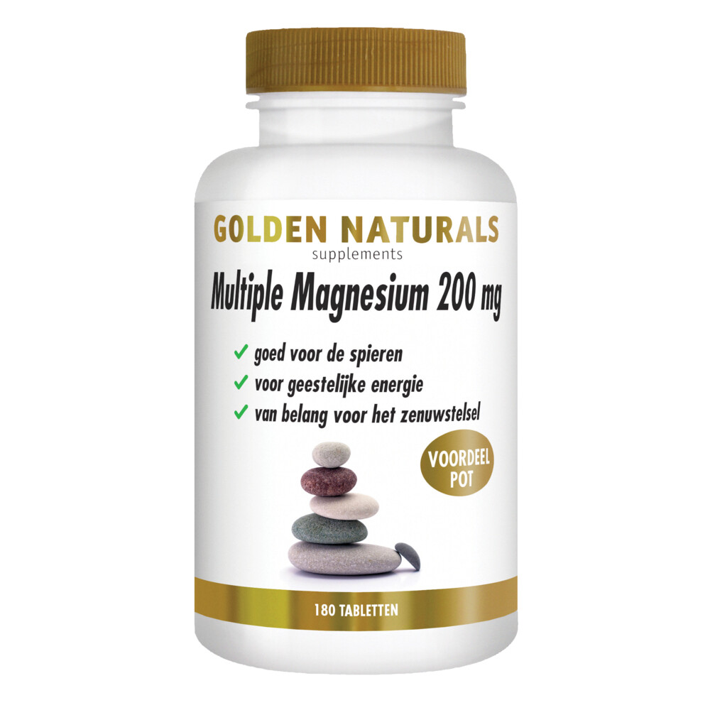Golden Naturals Multiple Magnesium 200mg Vegan180 tabletten