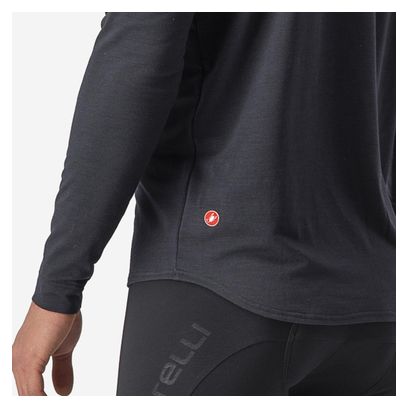 Maillot Manches Longues Castelli Unlimited Merino Noir/Gris