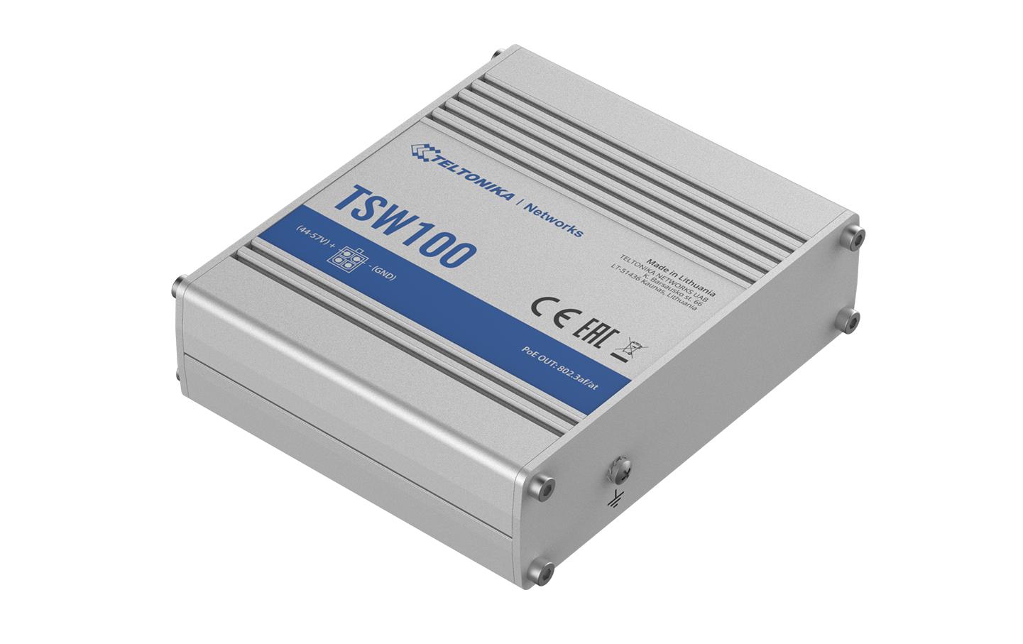 Rail PoE+ Switch TSW100 5 PortIndustrieller POE+ Switch ohne Management