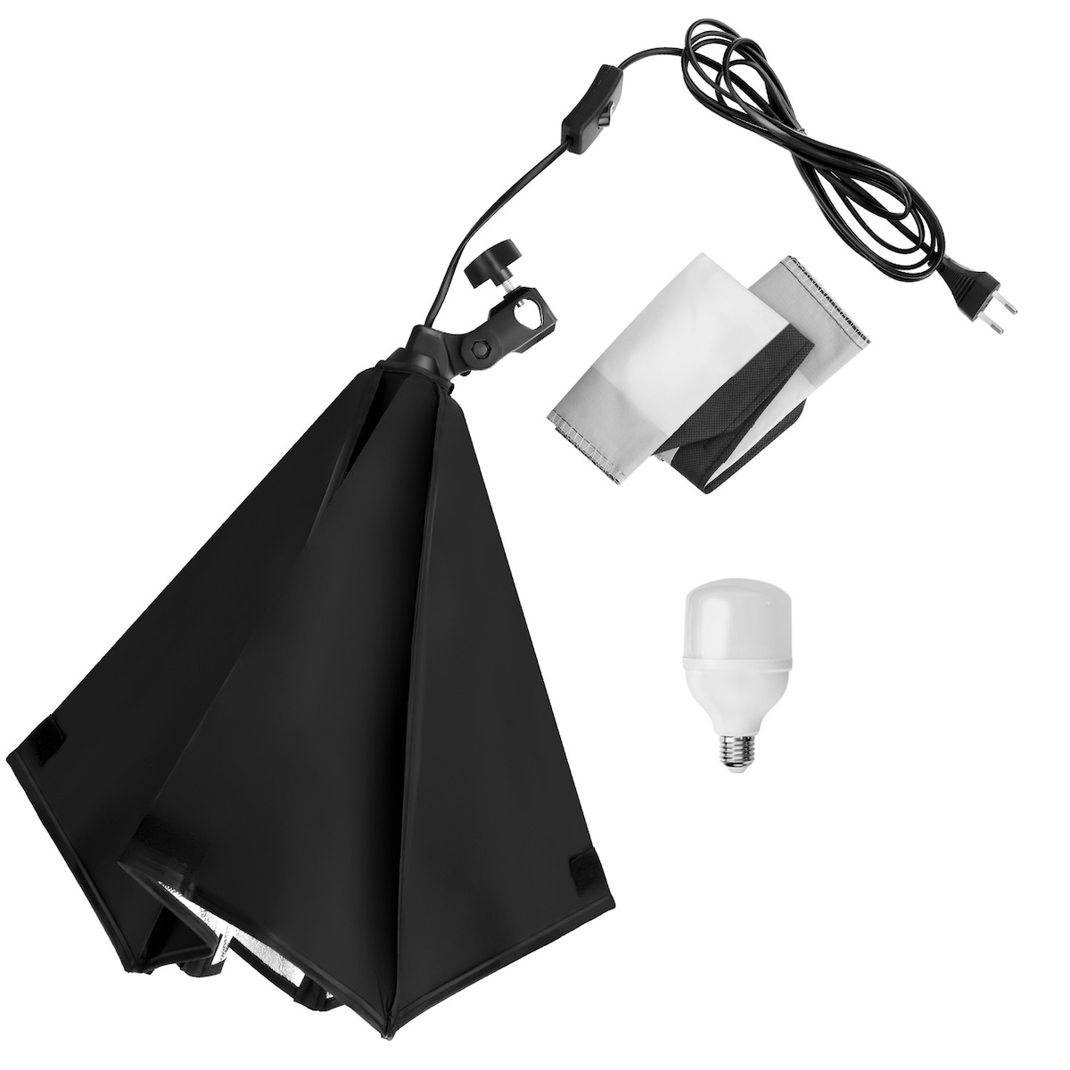 2x Studiolys + softbox , stativ og veske - svart