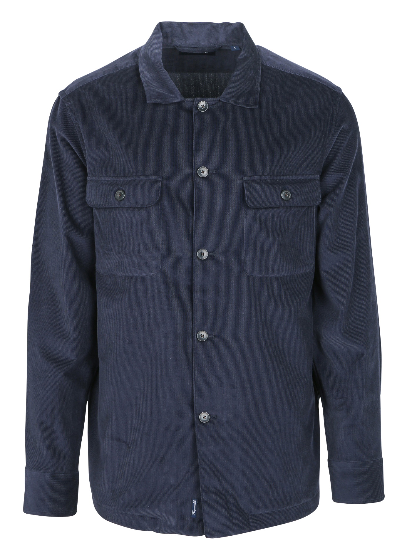 Chemise regular col classique en coton | Bleu