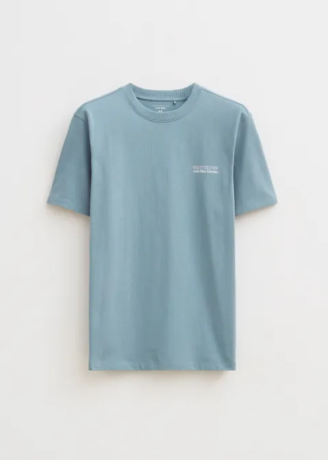 T-shirt met merk logo blauw (BLW.I)