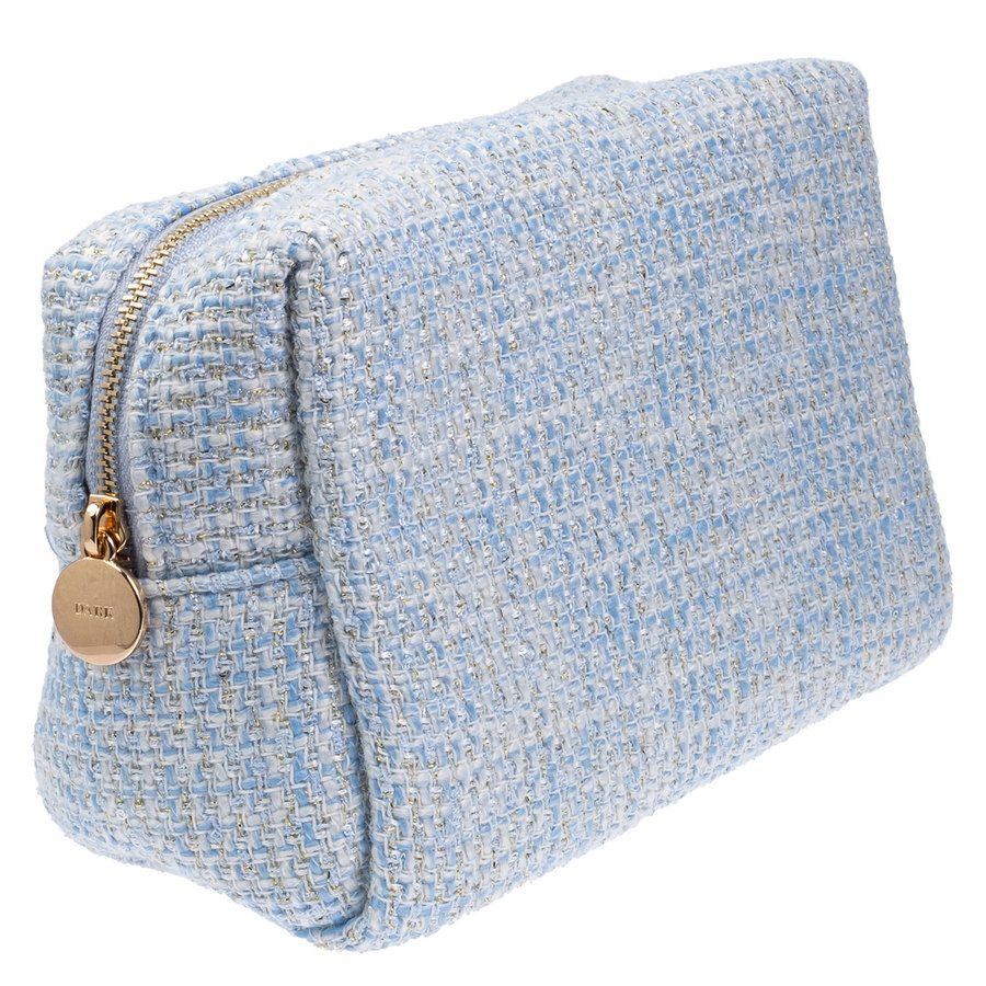 DARK Tweed Make-Up Pouch Small Light Blue