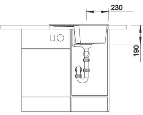 Blanco ZIA 40 S spoelbak, 615 x 500 mm, antraciet, 516918