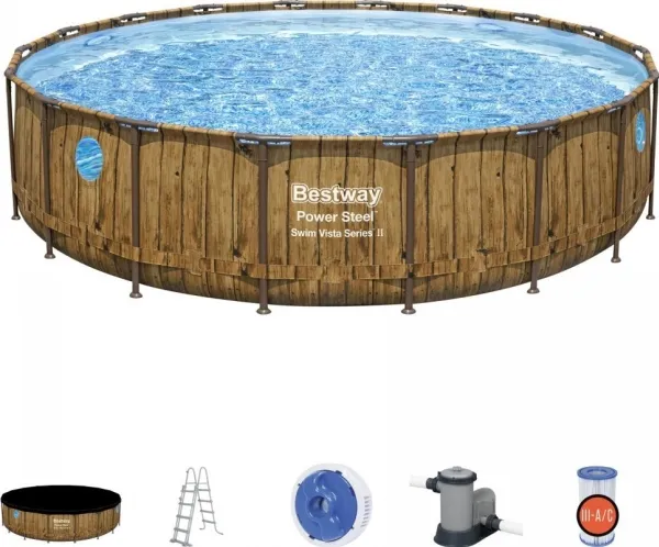 Bestway Power Steel™ Swim Vista Series™ Pool Set - 5.49m x 1.22m 23062 L