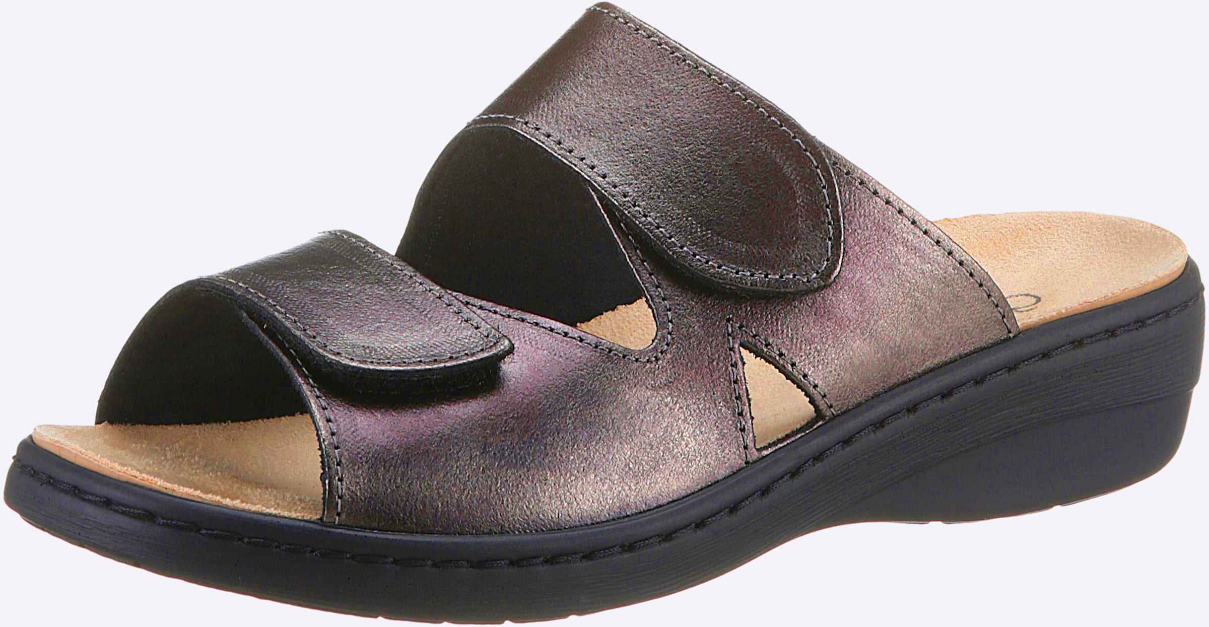 airsoft comfort+ Pantolette in silberfarben
