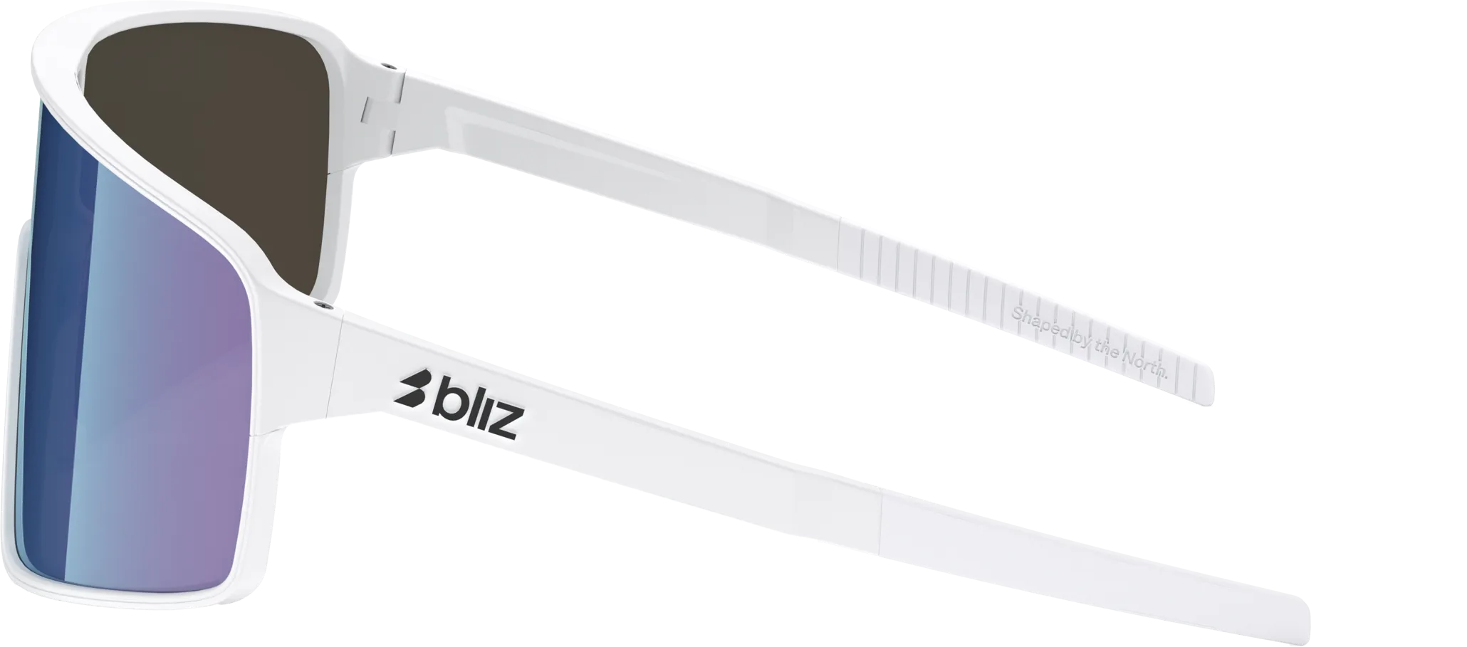 Bliz P001 Matte White/Grey Blue Mirror