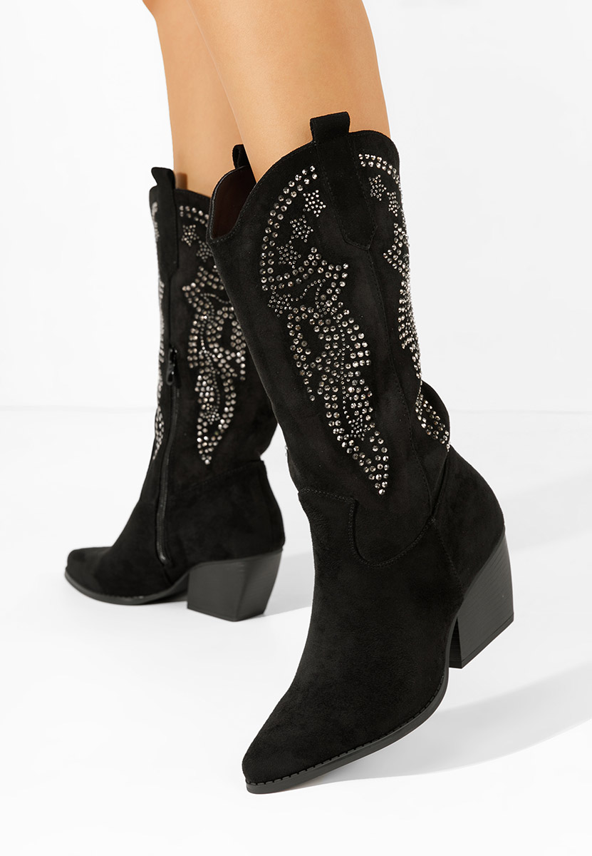 Bottes cowboy femme noires Tanassie