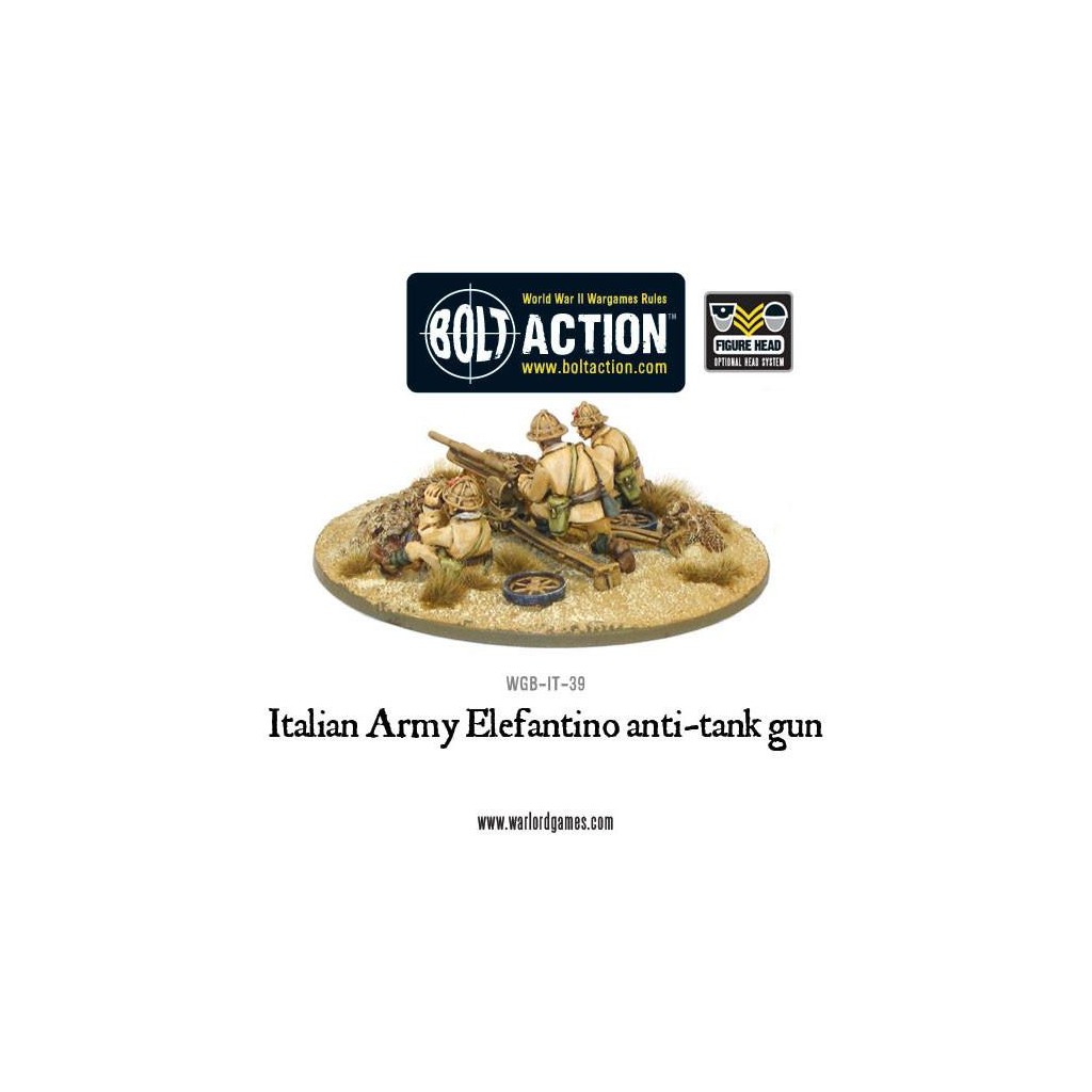 Bolt Action - Italian Army 47mm Elefantino Anti-Tank Gun