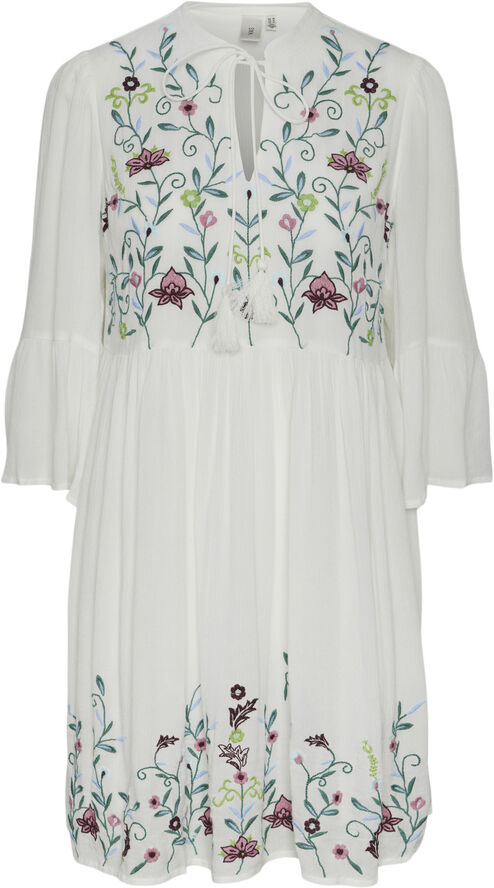 YAS YASCHELLA 3/4 TUNIC DRESS S. - FES Hvid