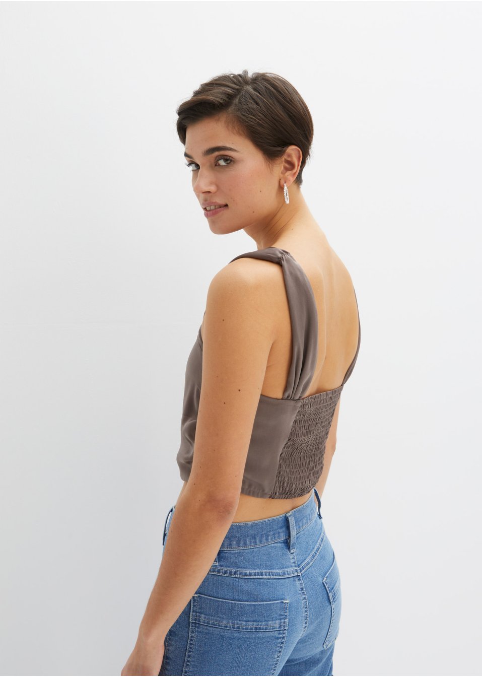 Top blouse en satin