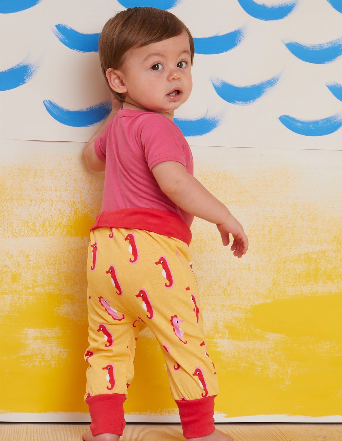 Toby Tiger Babyhose, Seepferdchen-Applikation