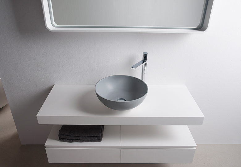 SSI Design Solid Thin waskom 39x14,5cm lichtgrijs