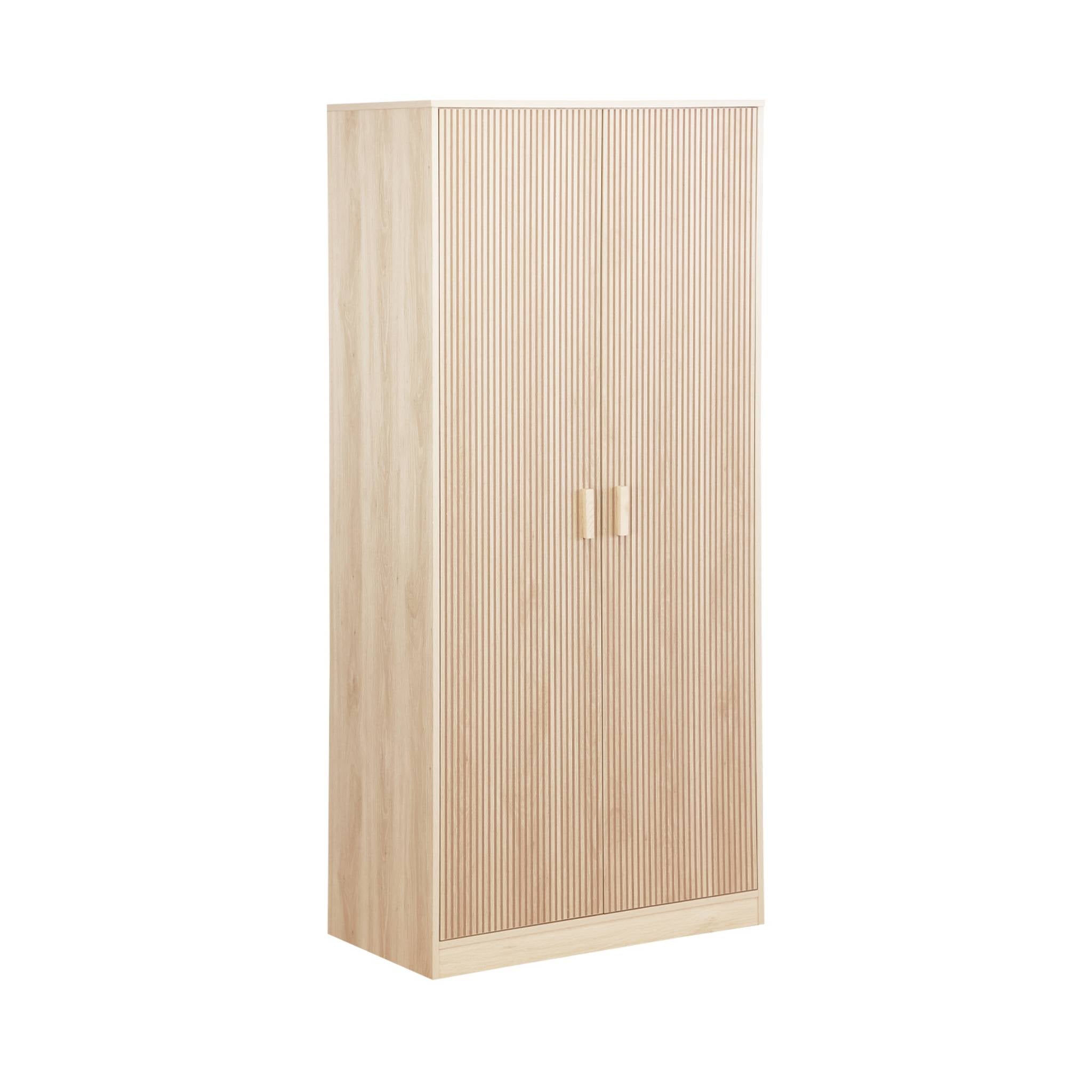 sweeek - Kledingkast decor hout 1 kledingkast 2 deuren