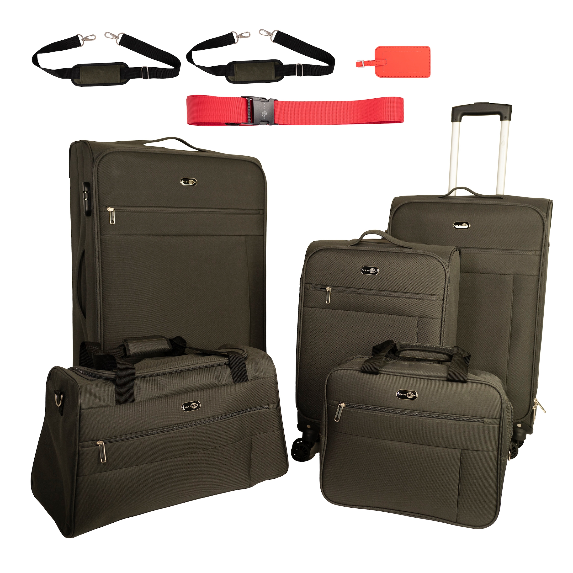 Travel Pal Trolleyset »Reisegepäck Trolley-Set PALMA« 3 Koffer S/M/L,  Reisetasche, Fliegetasche, Kofferanhänger, Koffergurt