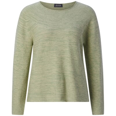 Damenshirt Baumwolle, Grünmelange
