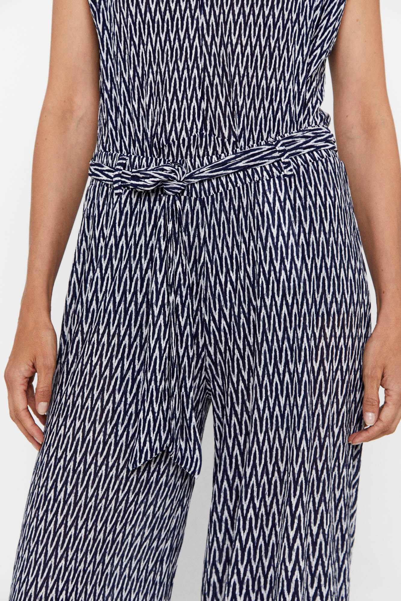 Calças de malha estampadas - Estampa azul