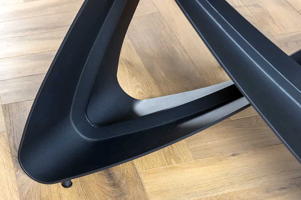 Ausziehbarer Esstisch INFINITY 180-260cm rost Keramik Marmor schwarz Metall