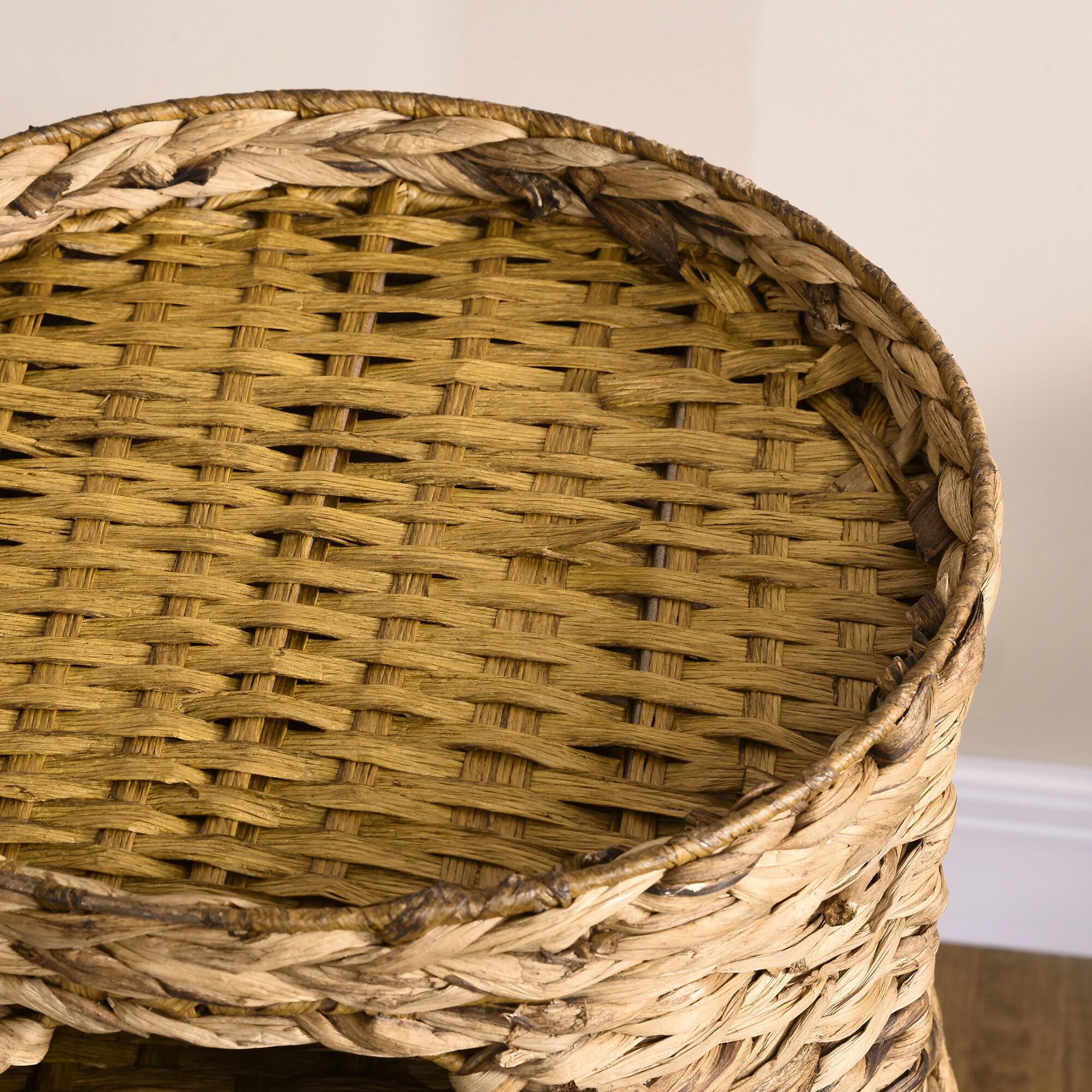 PawHut Katzenturm mit Kissen und 3 Eingängen braun 40L x 40B x 73H cm