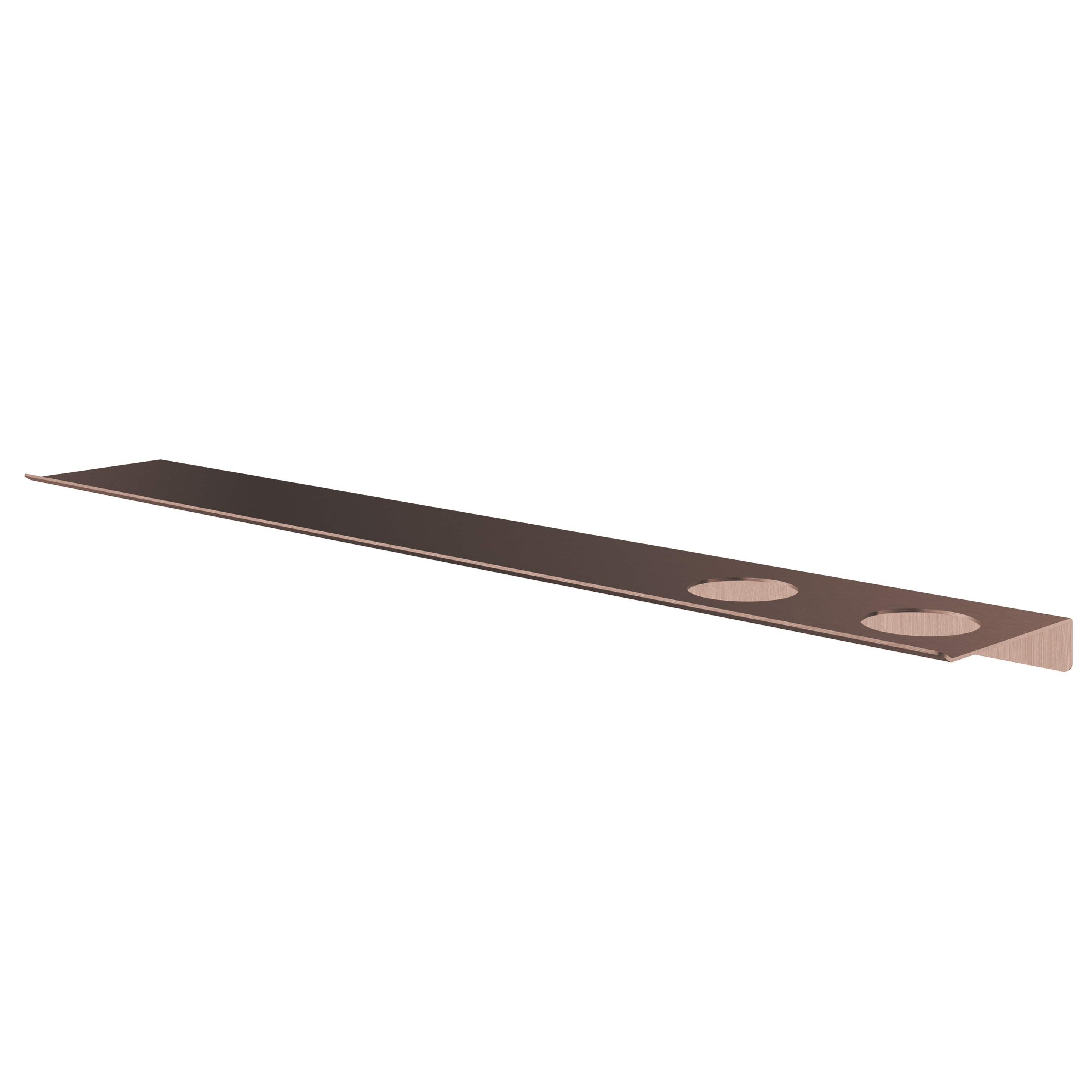 Hotbath &More planchet 80cm met twee uitsparingen voor een zeepdispenser of beker koper geborsteld PVD