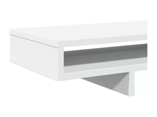 Support de moniteur blanc 100x27x15 cm bois d'ingénierie