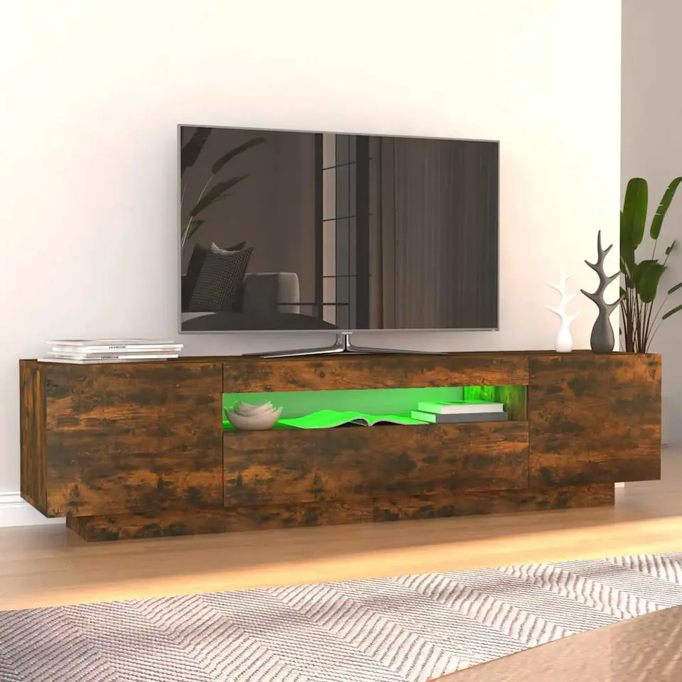 vidaXL - Tv-kast - Bruin - Bewerkt hout