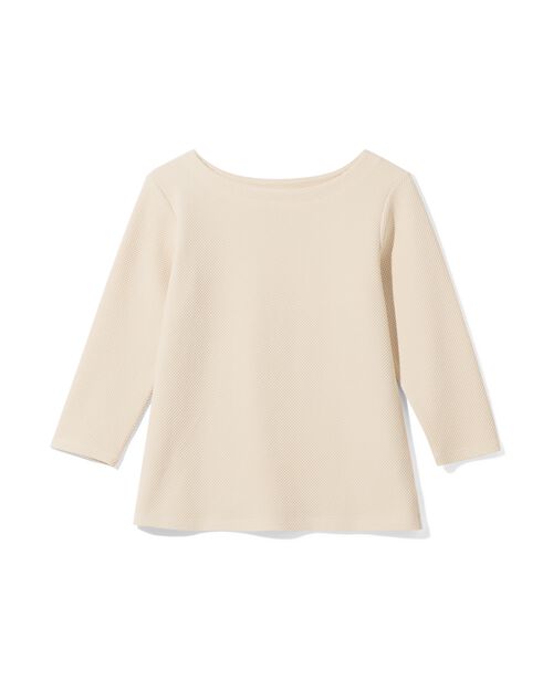 t-shirt structuré Kacey pour femmes blanc cassé