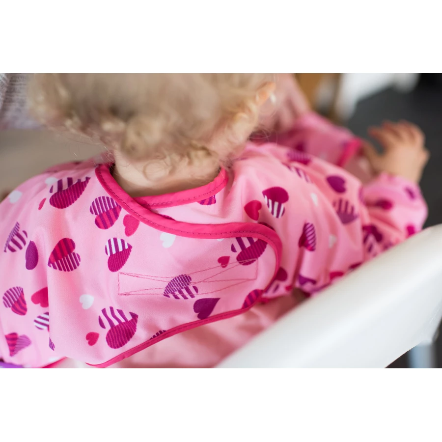 TidyTot Lätzchen Tidy Tot Cover & Catch Langarm Lätzchen Herzen