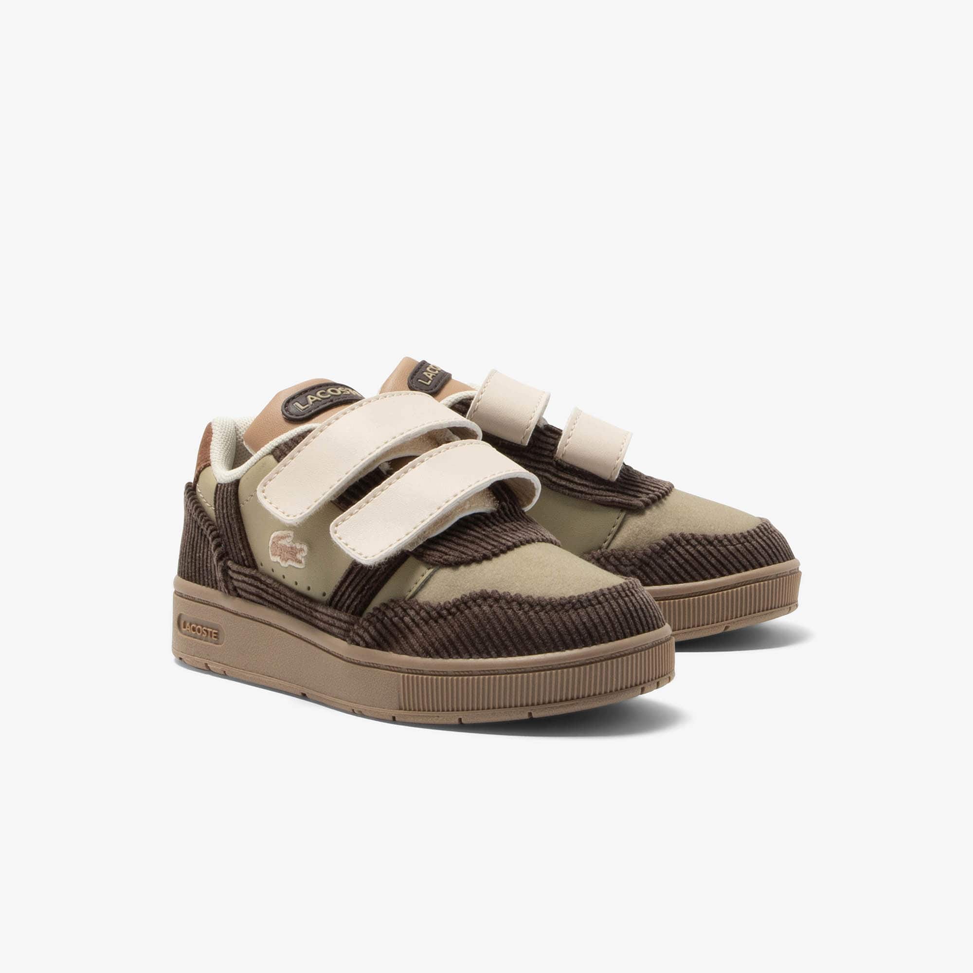 Sneakers T-Clip bébé en cuir velours Chaussures - Marron - Lacoste - Enfant