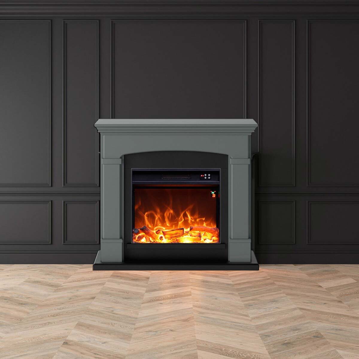 Cheminee murale 1500w fuego monica antracita