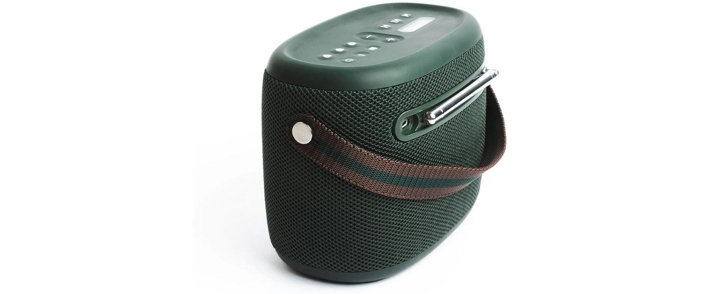Radio Woodland Grün<br>Wasserfester Bluetooth-Lautsprecher mit DAB+- und FM-Radio