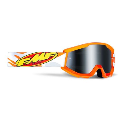 Masque cross FMF VISION POWERCORE ASSAULT GREY YOUTH IRIDIUM - Orange / Blanc