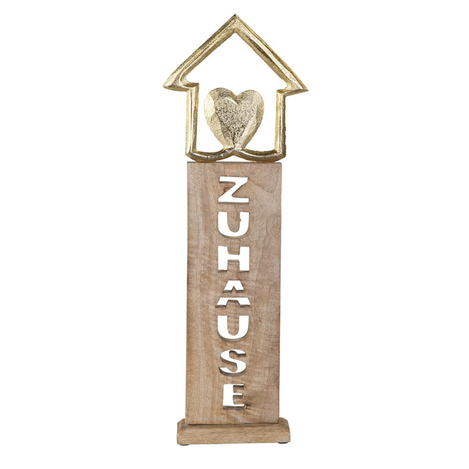 Säule Zuhause mit Haus - ca. 16 x 5 x 48 cm