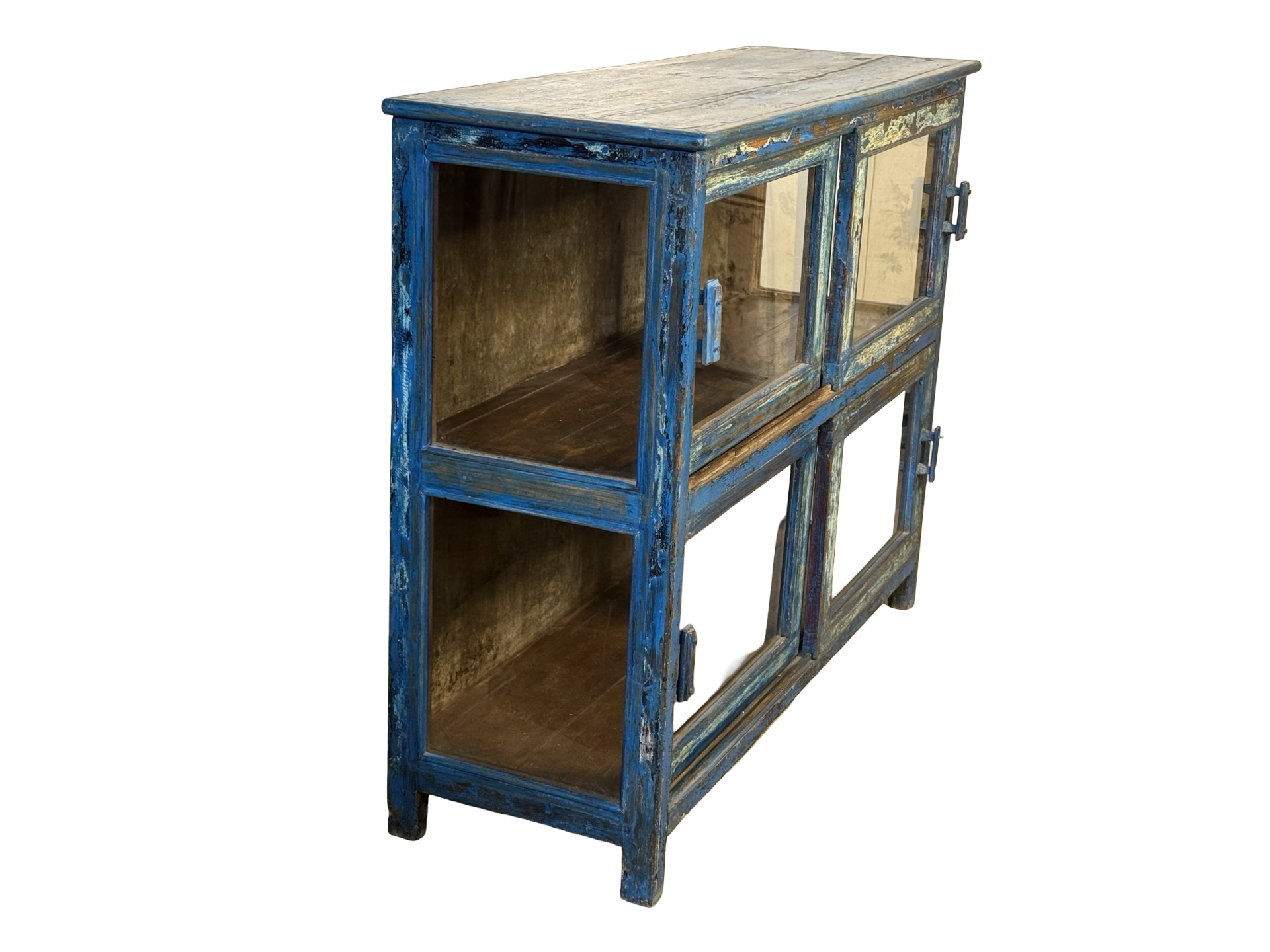 Dressoir 2 deuren blauw origieel