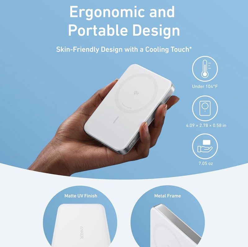 Anker MagGo Powerbank - 10000 mAh - MagSafe - 15W - Wit
