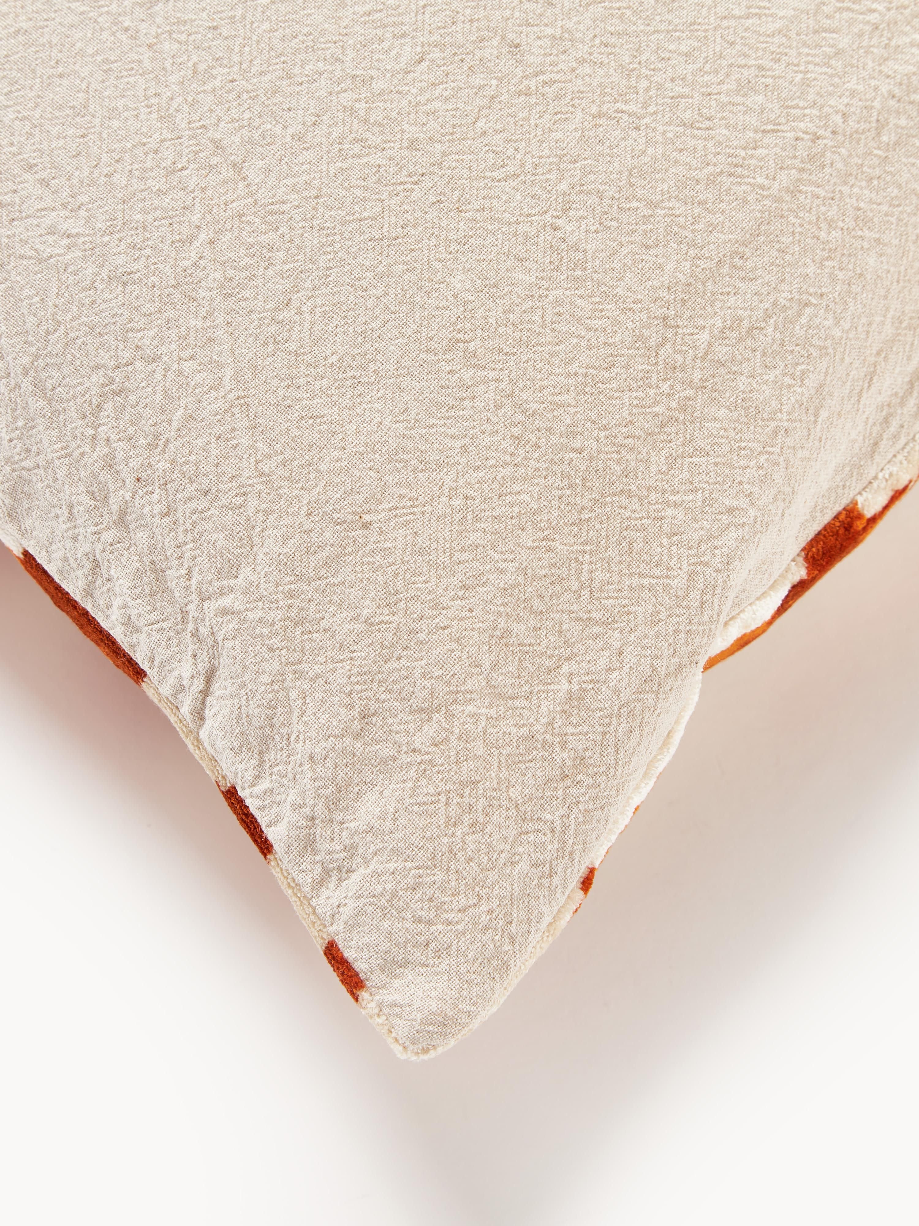 Viscose kussenhoes Dejan met ingeweven jacquard patroon