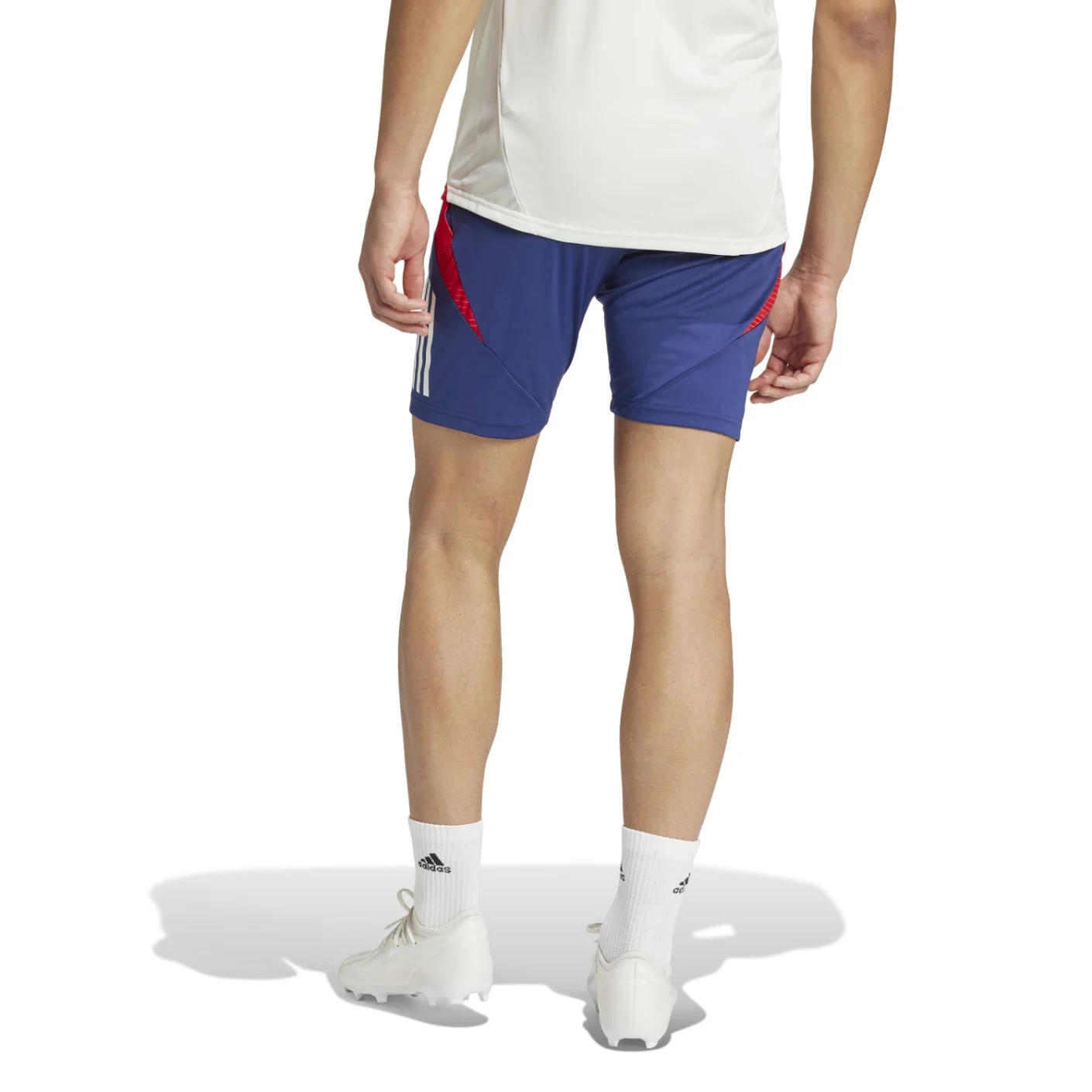 Adidas Olympique Lyon Trainingsbroekje 2024-2025 Donkerblauw Rood Wit