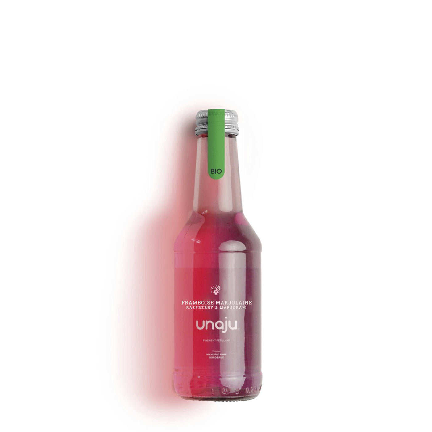 Jus de fruit bio et pétillant - Framboise marjolaine