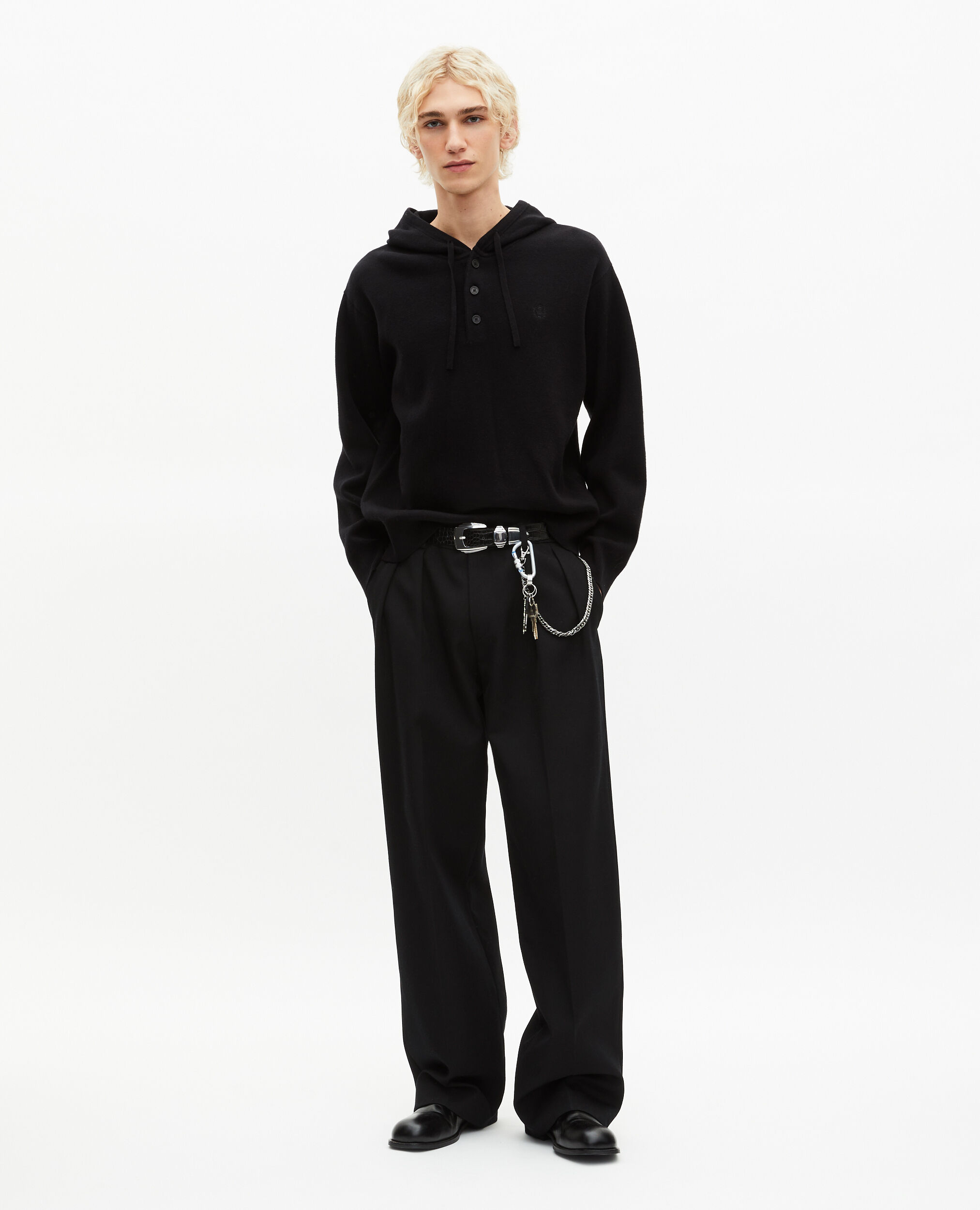 Pull à capuche noir