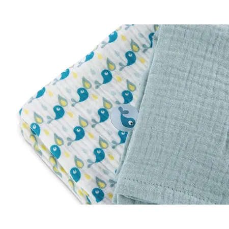 NICI Greifling Pinguin Watschili mit 2-er Set Mulltücher