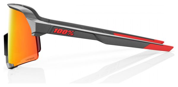 Lunettes 100% S3 Gris - HiPER Mirror Rouge