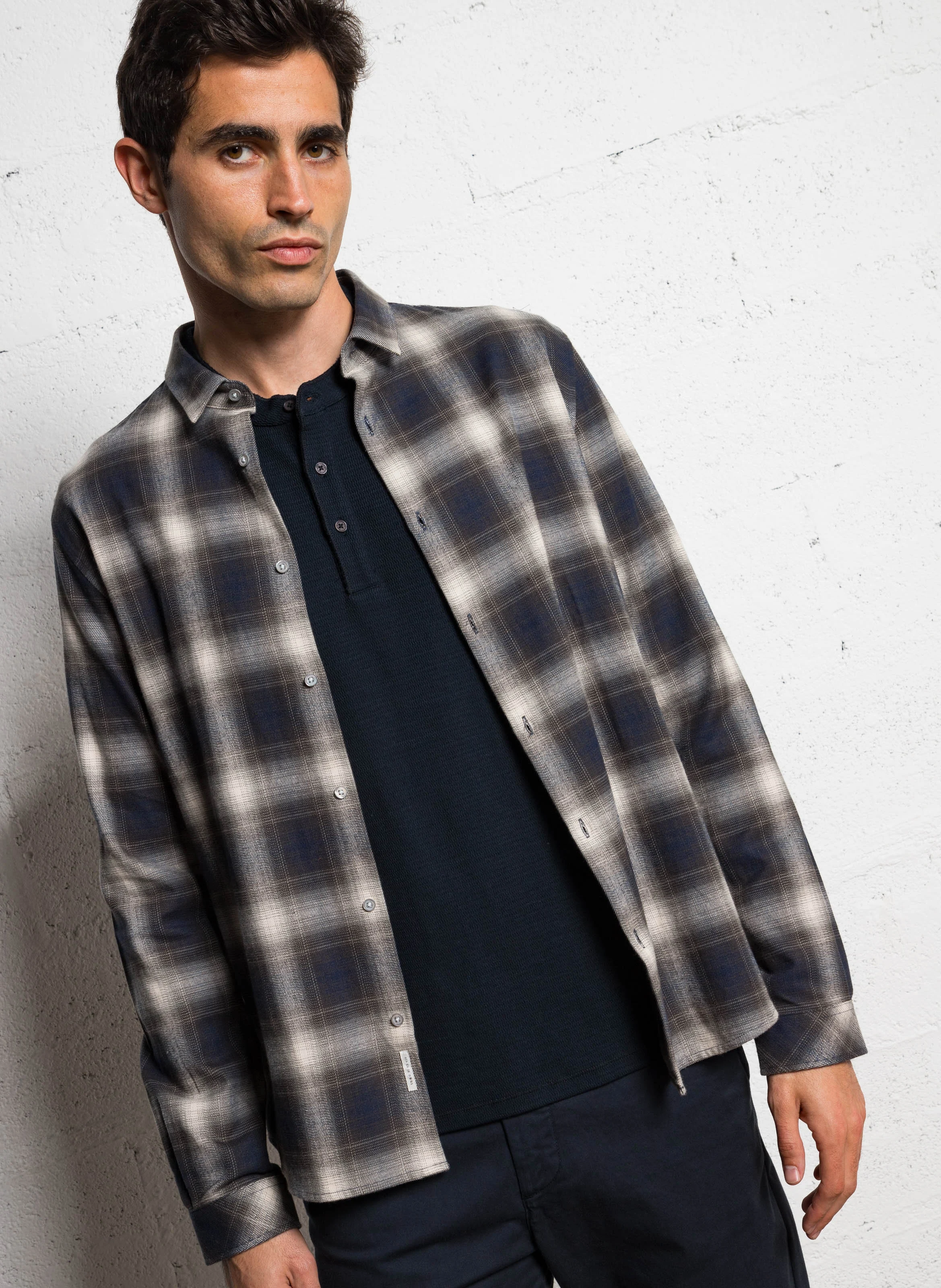Surchemise col classique en coton | Gris